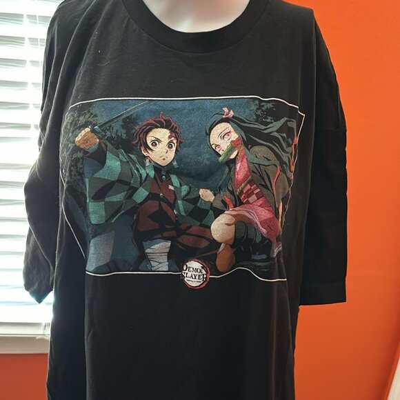 Demon Slayer Black Anime Shirt Size 2XL - Picture 1 of 4